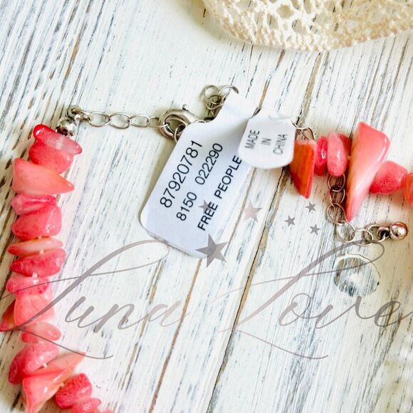 FREE PEOPLE Supernova Choker In Roze Quartz & Silver NWT - Picture 6 of 6